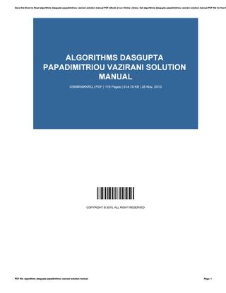 Algorithms dasgupta pdf